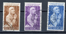 VATICAN: Ste CATHERINE DE SIENNE - N° Yvert 353/355 Obli. - Used Stamps