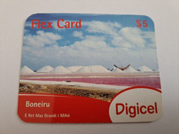 BONAIRE  $ 5, -   DIGICEL FLEXCARD  SALT MOUNTAIN/WINNING    BONAIRE      22/10/2012    ** 10864** - Antilles (Neérlandaises)