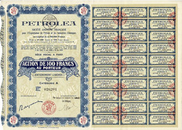 - Titre De 1929 - PETROLEA- Société Anonyme Française Pour L'Exploitation Du Pétrole Et Les Industries Chimiques - - Petróleo