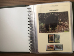 WWF COLLECTION CHIMPANZE ELEPHANT CETACES TORTUES RHINOCEROS TIGRE TIGER JAGUAR  63 DOCUMENTS - Lettres & Documents