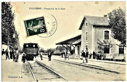 E7 BDR 13 EYGUIERES Intérieur De La Gare Ligne Arles à Salon De Provence TBE - Eyguieres