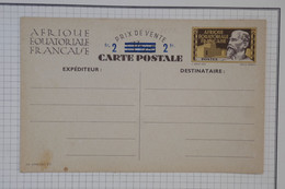 BC9 AEF   FRANCE  BELLE CARTE  ENTIER RR 1910 NON VOYAGEE - Storia Postale