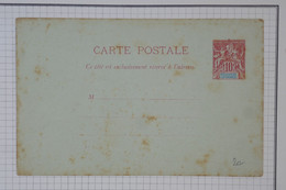 BC9 MADAGASCAR  FRANCE  BELLE CARTE  ENTIER1910 NON VOYAGEE - Briefe U. Dokumente