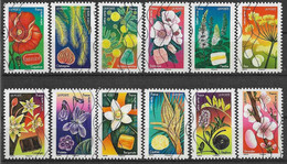 2022 FRANCE Adhesif  Oblitérés, Fleurs Et Douceurs, Série Complète - Used Stamps