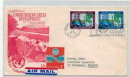 Nations-unies - New-York - Enveloppe AIR MAIL  - Oblitérés N° 141 De 1965 + Série N° 199 à 200 De 1970 - Lettres & Documents