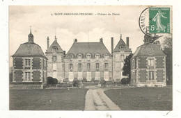Cp, 41 , SAINT AMAND DE VENDOME , Château Du PLESSIS, Voyagée - Autres & Non Classés