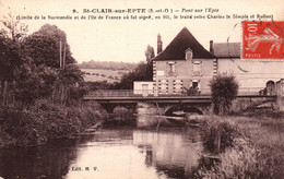 St Saint Clair-sur-Epte (Seine-et-Oise) Le Pont Sur L'Epte - Edition M.V. - Carte N° 9 - Saint-Clair-sur-Epte