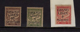 Grand-Liban (1924)  - Timbres-Taxe Neufs* - MH - Timbres-taxe