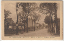 DEPT 79 : édit. Marceau Carrière N° 578 : Celles Sur Belle L'entrée Du Bourg Et Le Monument Aux Morts - Celles-sur-Belle