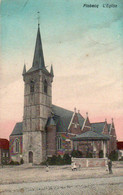 Flobecq  L'église Animée Carte Colorisée Voyagé En 1913 - Vloesberg