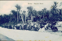 LIBIA / LIBYA - Darnah / DERNA  - MERCATO ARABO  / ARAB MARKET  - EDIZ. F.LLI JONA - 1920s (11338) - Libye