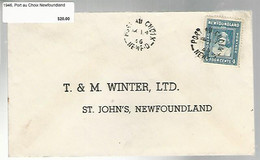 36281 ) Canada Newfoundland Cover Postal History - 1908-1947