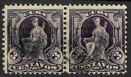 Cuba Under US Military Rule 1899 3c Pair. Scott 229. Used - Used Stamps