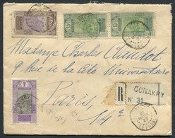 GUINÉE FRANCAISE - N° 69 + 77 + 87(2) / LR DE CONAKRY LE 21/3/1927 POUR PARIS - TB - Covers & Documents