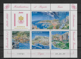 Monaco Feuille De 4 Timbres N° 2221 à 2224 ** TTBE - Cote Y&T 2020 De 16,40 € - Neufs