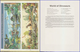 US #3136 U/A SOUVENIR PAGE FDC SvSht  Dinosaurs - 1991-2000