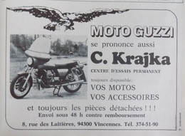Publicité De Presse // Moto Guzzi V50 - Publicités