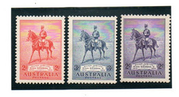 Cheval, Australie, Jubilee George V, YT 102 à 104,  MNH - Nuevos