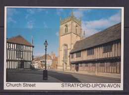 ENGLAND - Stratford Upon Avon Church Street Unused Postcard As Scans - Stratford Upon Avon