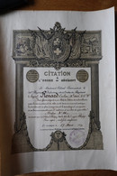 Citation Du 168 RI Sous Officier Mitrailleur  Belle Illustration - 1914-18