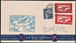 Portugal, 1939 - Correio Aéreo, 1ª Expedição Lisboa > Nova York / Air Mail, 1st Expedition Lisbon > New York - Covers & Documents