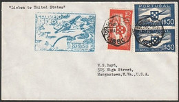 Portugal, 1939 - Correio Aéreo, 1ª Expedição Lisboa > Nova York / Air Mail, 1st Expedition Lisbon > New York - Storia Postale