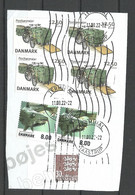 DENMARK Dänemark O 2022 Cover Cut Out With 7 Stamps - Used Stamps