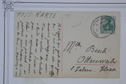 BC10  ELSASS FRANCE BELLE  CARTE   1908  SARREGEMUND ?  A OTTERSWEIBER+CACHET ZUG +++ +AFFR. PLAISANT - Lettres & Documents