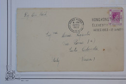BC10  HONG KONG BELLE  LETTRE PRIVEE 1953 A  SESTO CALENTE  ITALIA  + +AFFR.PLAISANT - Lettres & Documents