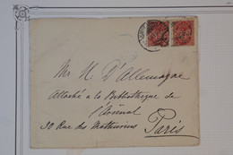 BC10 DANEMARK  BELLE  LETTRE  1895  COPENHAGUE A PARIS FRANCE ++++++AFFR INTERESSANT - Briefe U. Dokumente