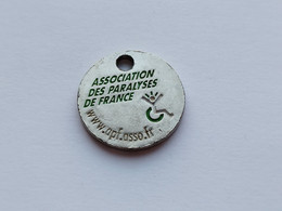 JETON De CADDIE ASSOCIATION Des PARALYSEES De FRANCE 1 Euro € - Jetons De Caddies