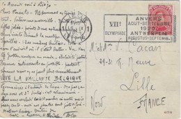 1920 Jeux Olympiques D'Anvers ( Bureau Postal De Liège) - Estate 1920: Anversa