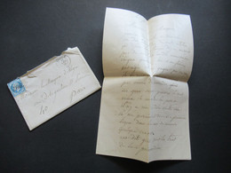 Klassik 1866 Kleiner Umschlag Mit Inhalt Napoléon III. Losange 2907 An Den Marquis D'Aligre Paris - 1849-1876: Klassik