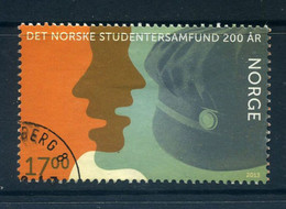 Norway 2013 - Bicentenary Of Norwegian Student Society Fine Used Stamp. - Usados