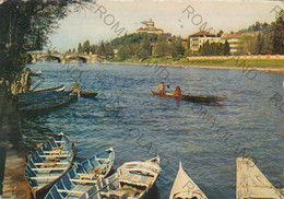 CARTOLINA  TORINO,PIEMONTE,BARCHE SUL PO AL PONTE UMBERTO,BELLA ITALIA,STORIA,CULTURA,MEMORIA,RELIGIONE,VIAGGIATA 1960 - Ponts