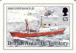 Small Calendar British Antarctic Territory 1994 Stamp HMS Endurance I Ship Helicopter, Falkland Island Philatelic Bureau - Klein Formaat: 1991-00