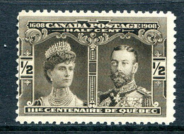 Canada 1908 Quebec Tercentenary - ½c King George V & Queen Mary VLHM (SG 188) - Unused Stamps