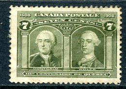Canada 1908 Quebec Tercentenary - 7c Generals Montcalm & Wolfe HHM (SG 192) - Patchy Gum - Nuevos