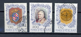 VATICAN: ANNI. DE LA MORT DE PIE IX - N° Yvert 653/655 Obli. - Used Stamps