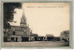 CPA - (79) MAUZé - Aspect De L'Eglise Et Du Monument Aux Morts En 1933 - Mauze Sur Le Mignon