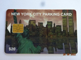 CARTE A PUCE PARKING SMARTCARD SMART CARD TARJETTA CARTE STATIONNEMENT ETATS-UNIS NEW-YORK CITY 20 $ - Cartes à Puce