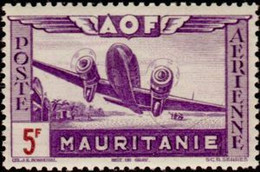 Mauritanie Mauritania - PA 14 - 1942 - Avion Au Décollage - 5F - MNH - Mauritania (1960-...)