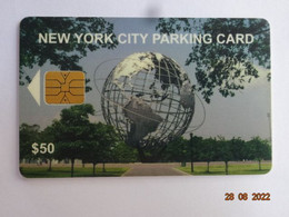 CARTE A PUCE PARKING SMARTCARD SMART CARD TARJETTA CARTE STATIONNEMENT ETATS-UNIS NEW-YORK CITY 50 $ - Cartes à Puce