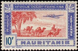 Mauritanie Mauritania - PA 15 - 1942 - Avion Et Caravane - 10F - MH - Mauritania (1960-...)