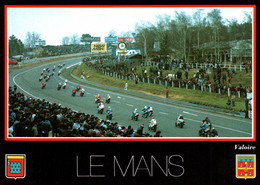 LE MANS Départ De La Célèbre Course Motocycliste (Circuit Des 24 Heures) Motos, Compétition Valoire  (Recto-verso) 72 - Motorradsport