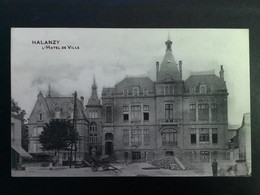 HALANZY «L’ HÔTEL DE VILLE 1912 «  PANORAMA,ANIMÉE. - Aubange