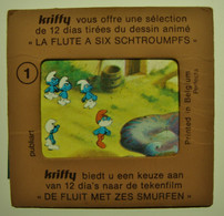 Dia - Kriffy - Smurfen - Schtroumpfs - "De Fluit Met 6 Smurfen- La Flute A Six Schroumpfes" - PEYO - Diapositivas