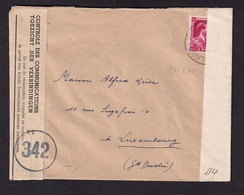 DDCC 546 -- Enveloppe DOUBLE Censure Controle Des Communications MEMBACH (Cantons Est) 1945 Vers LUXEMBOURG - Cartas