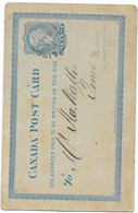 Canada Early Stationary Lindsey 1879 Lighter Blue ADVERTISING CARD (for Milne Graham Cloths) - Cartas & Documentos