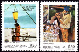 Argentine Argentina 1557/58 Traité Sur L'Antarctique, Ornithologie, Biologie Marine, Oiseaux, Macareux, Pingouin - Antarktisvertrag